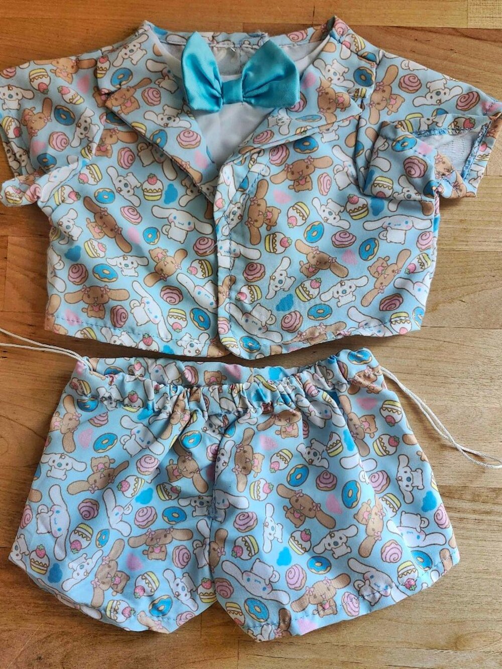 NWT Build-A-Bear Sanrio Cinnamoroll Mocha Milk Suit Cafe Sweets Outfit 2pc NEW